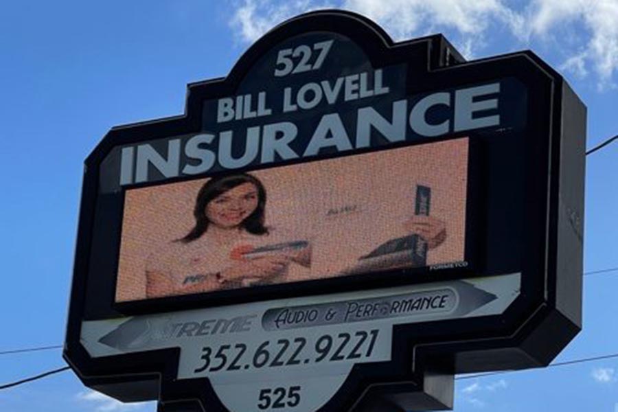 Bill Lovell Insurance - Digital Sign